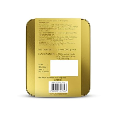 Mamaearth Moisture Matte Long Stay Lipstick Minis Gift Set - Nude Perfection | 8 Hour Moisture Lock | Up to 12-Hour Long Stay | Smudge Proof | Travel-Friendly | Gifting For Valentine's Day, Birthday, Anniversary & Special Occasions | Premium Gift Pack